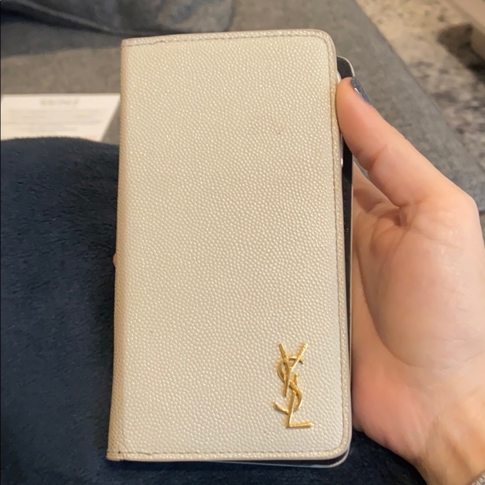 Yves Saint Laurent Cream iPhone 7/8 Wallet Case